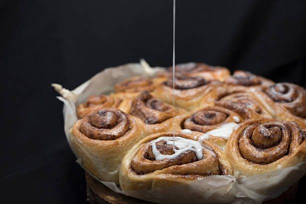 cinnamon bun with frosting