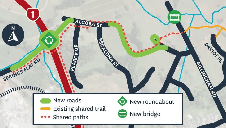 green light for springs flat roundabout and gillingham rd bridge projects