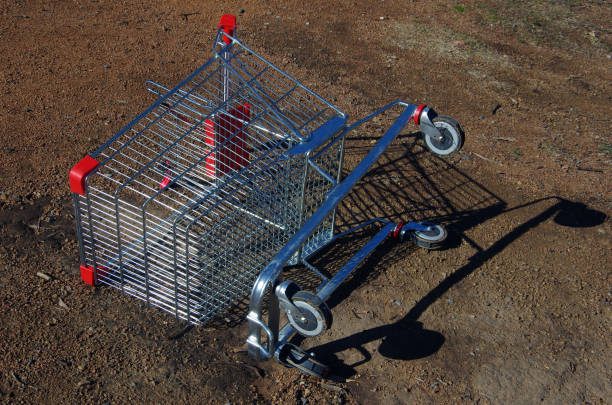 abandoned shopping trolley
