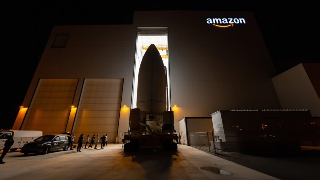 amazon launches first batch of kuiper satellites to space